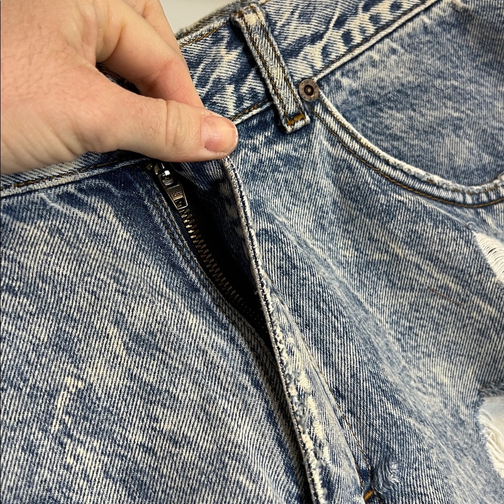 Lee Vintage Acid Wash Distressed Jean Shorts- 10‎ - Picture 3 of 5
